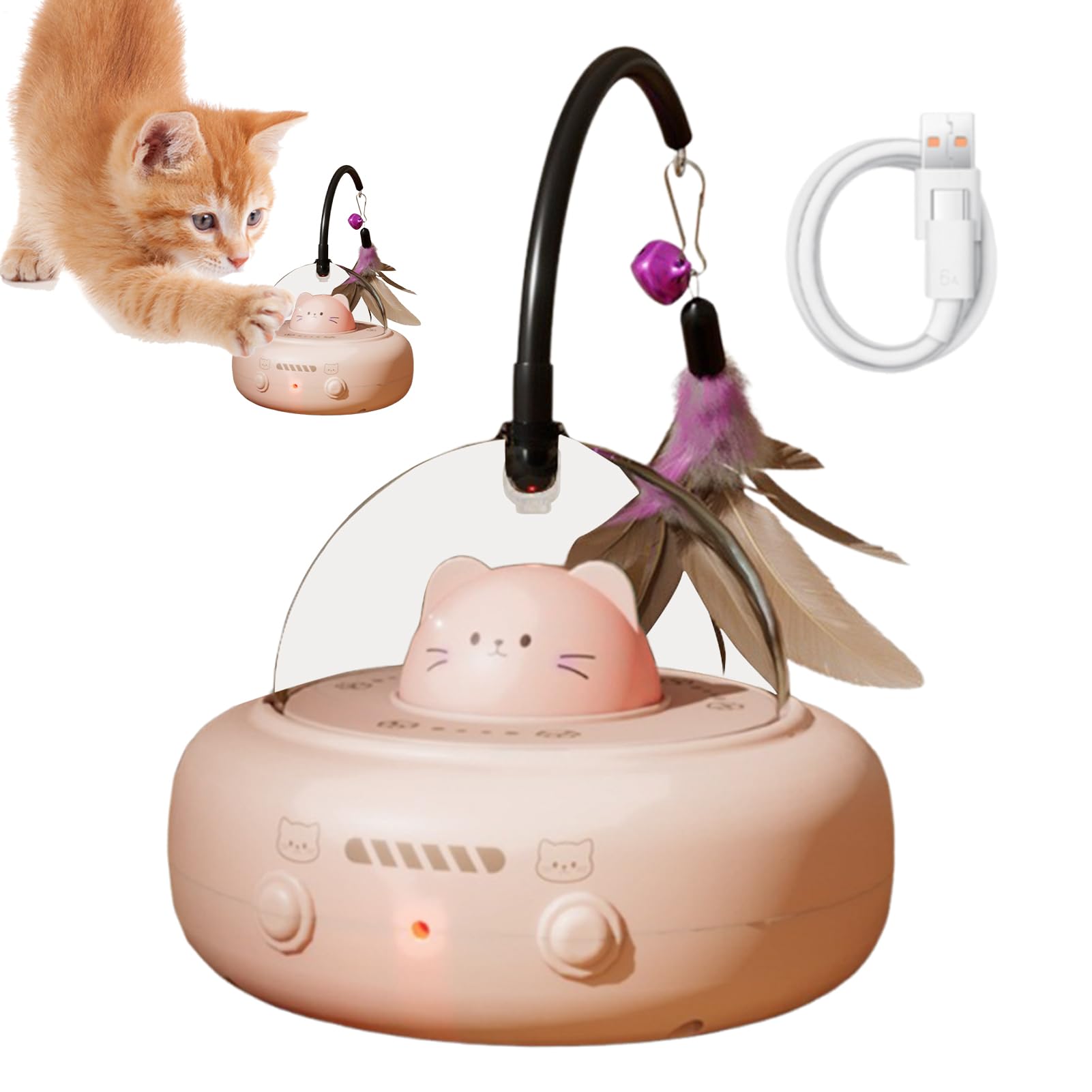 Jouet pour chat intelligent motorisé aux finitions durables