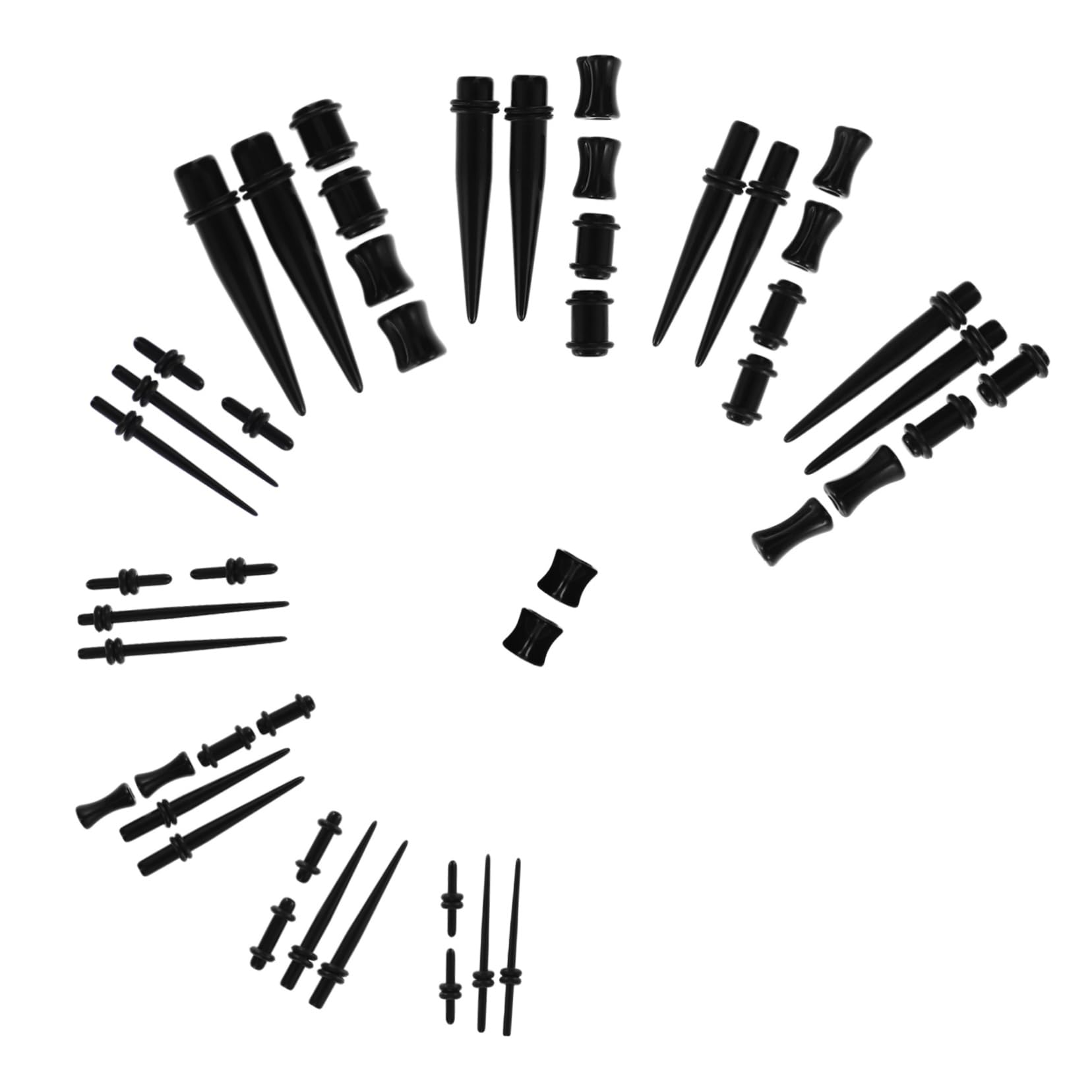 Holibanna Elegant 48-piece Ear Piercing Jewelry Gauges Kit Easy to Wear Fashionable Ear Stretchers