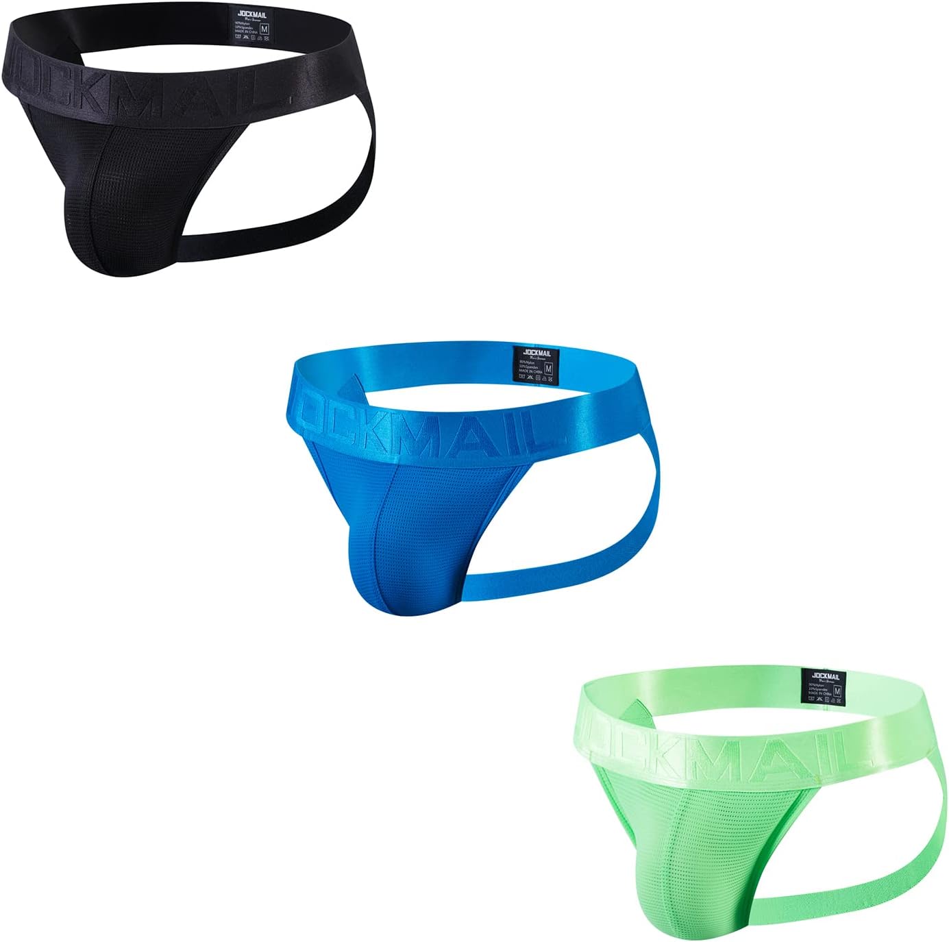 JOCKMAIL 3PCS/Pack Jock straps for Men Breathable Mens Jockstrap Athletic Supporter for Gym,Nightclubs & Special Occasions