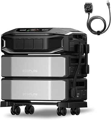 EF ECOFLOW Power Station 12288Wh Delta Pro Ultra X with AC cable, 12000W Solar Generator for Home Battery Backup, Expandable to 180kWh, Outdoor & Camping Power Supply (1x Inverter + 2 x Batteries)