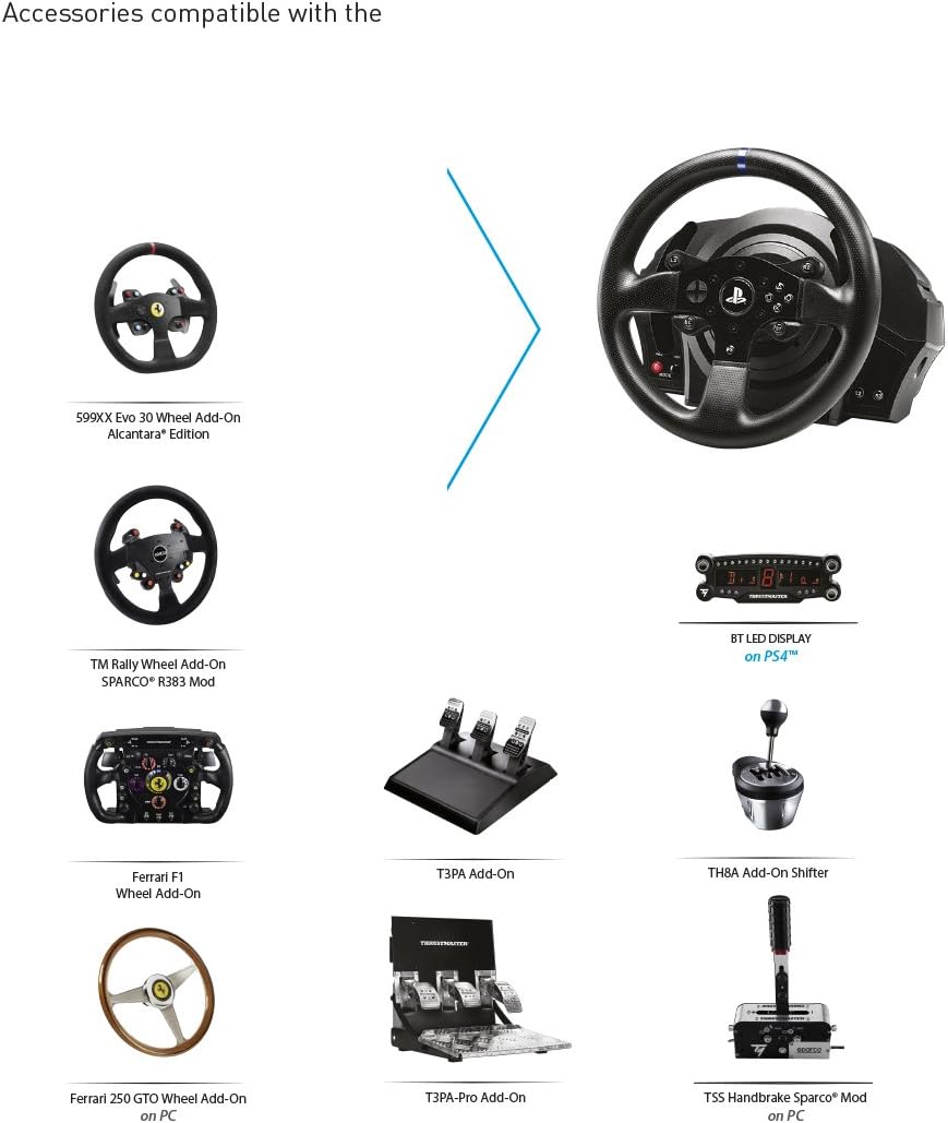Thrustmaster T300 Ferrari Integral RW Alcantara edition | Racing Game Wheel | Force Feedback | PC/PS3/PS4