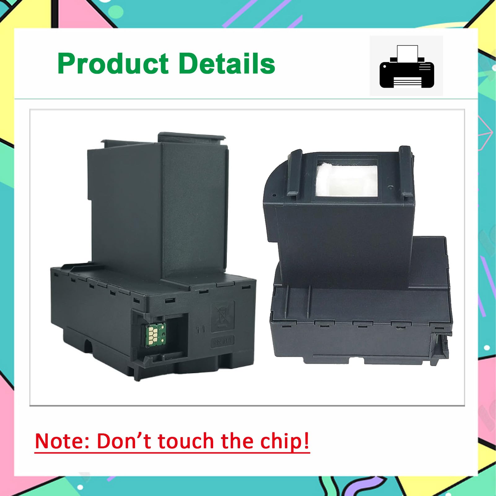 T04D1 EWMB2 C13T04D100 Caja De Mantenimiento De Tinta Compatible para Epson EcoTank ET-15000 2700 2750 2760 2850 3700 3710 3750 4750 ET-M1170 M2170 M3170 M1180 Impresora 2-Pack