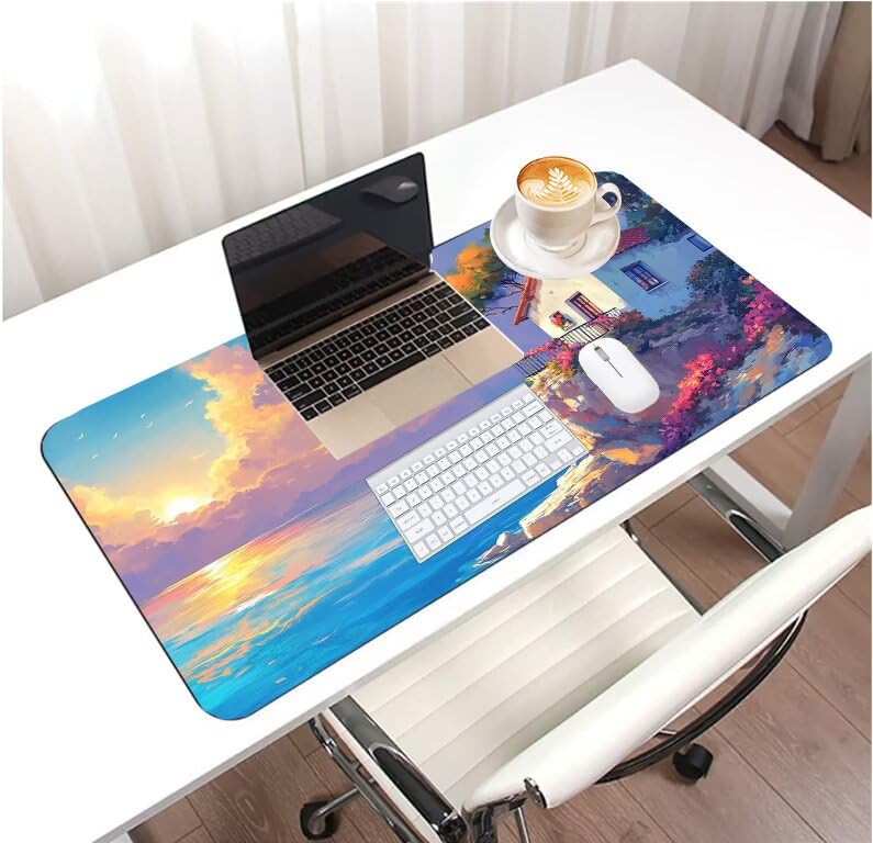 Tapis de souris gamer lavable 900x400mm antidérapant pour PC et bureau