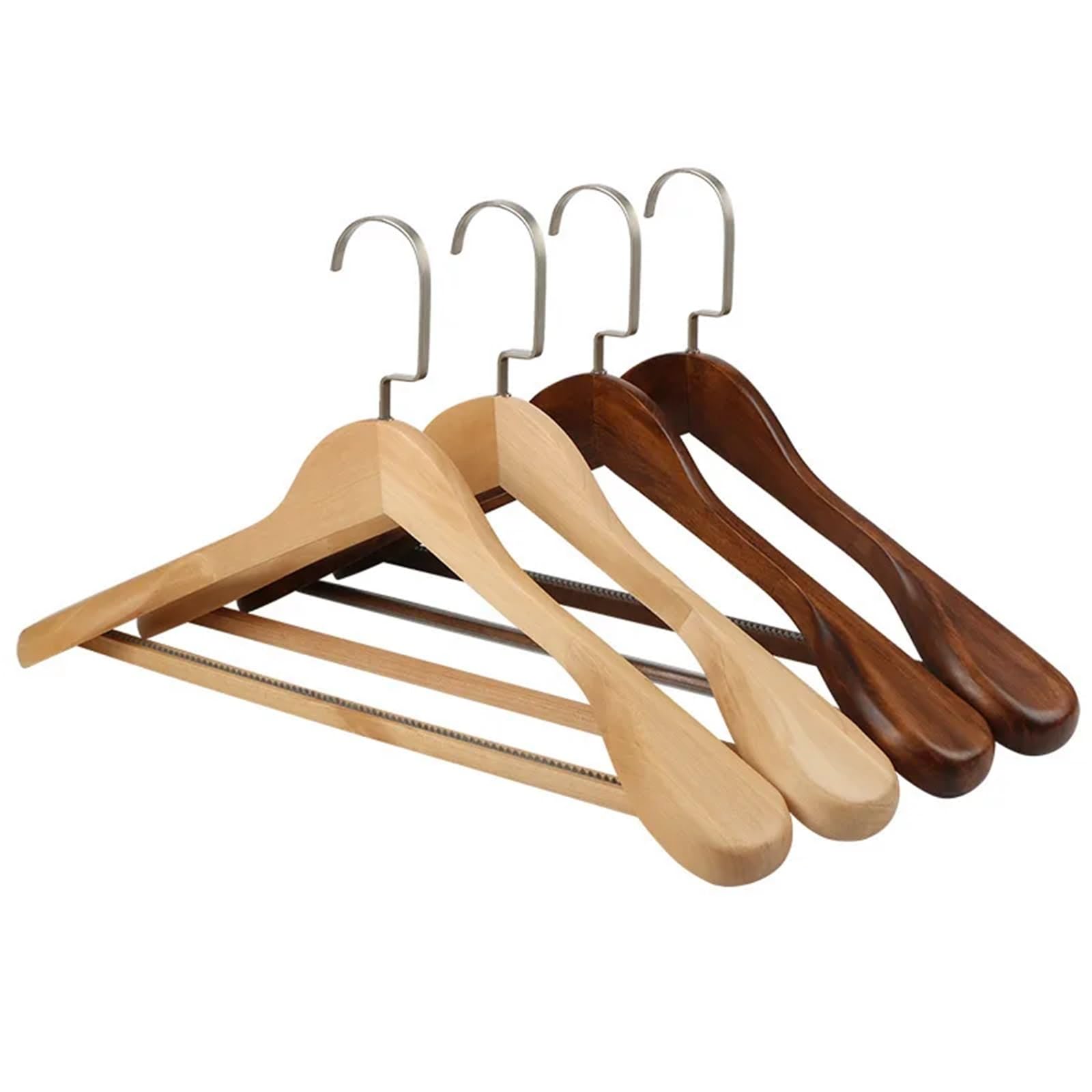 Kleiderbügel Breiter Kleiderbügel Kleiderschrank Cabides Closet para 5 Stück Anzugbügel Anzugbügel Für Schulterkleidung Aus Holz,D-Women