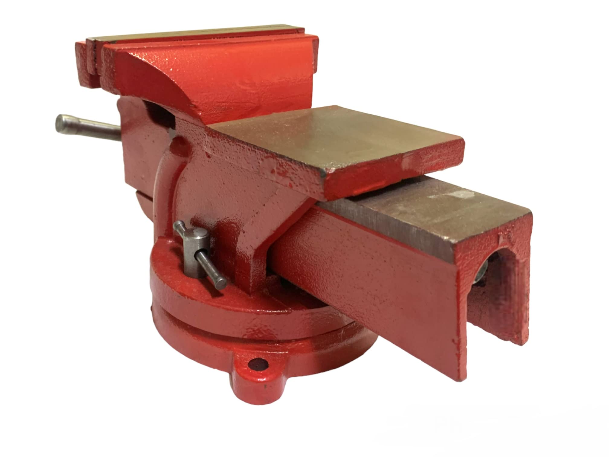 Morsa da Banco Girevole 150mm Incudine Strettoio in Ghisa e Acciaio Morsa da Banco con Base Girevole a 360° per Banco da Officina