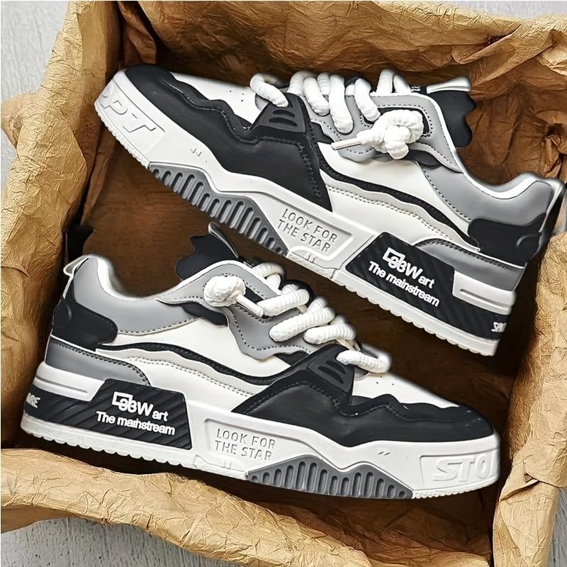 Men's Skate Shoes - Skateboarding - Comfy, Non-Slip, Durable, Lace-Up Sneakers for Outdoor Activities with Trendy Street Style4