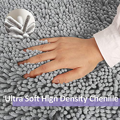 Image of RUN HELIX 3 Piece Bathroom Rug Set Non Slip 3 Piece Bath Rug Set Ultra Soft Bath Rug,Absorbent Shaggy Bath Mat,Perfect Plush Bathroom Mats Sets with U-Shaped Toilet Mat