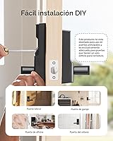 Vista 5 de eufy Security Smart Lock C33, cerradura de puerta con teclado con asa, perilla de puerta de huellas dactilares, cerradura de puerta de entrada sin