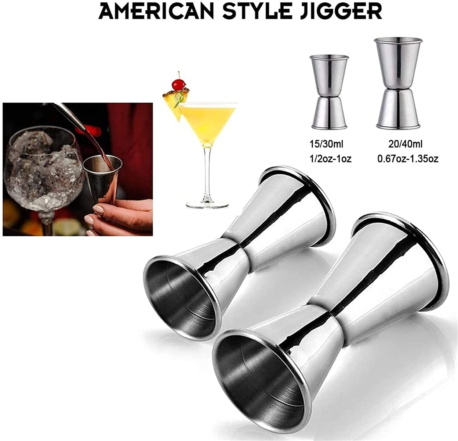 Juego de coctelera con Soporte, 16 Piezas, 750 ml, Kit de coctelera de Acero Inoxidable con Soporte, Kit de coctelera, colador, Jigger y mortero