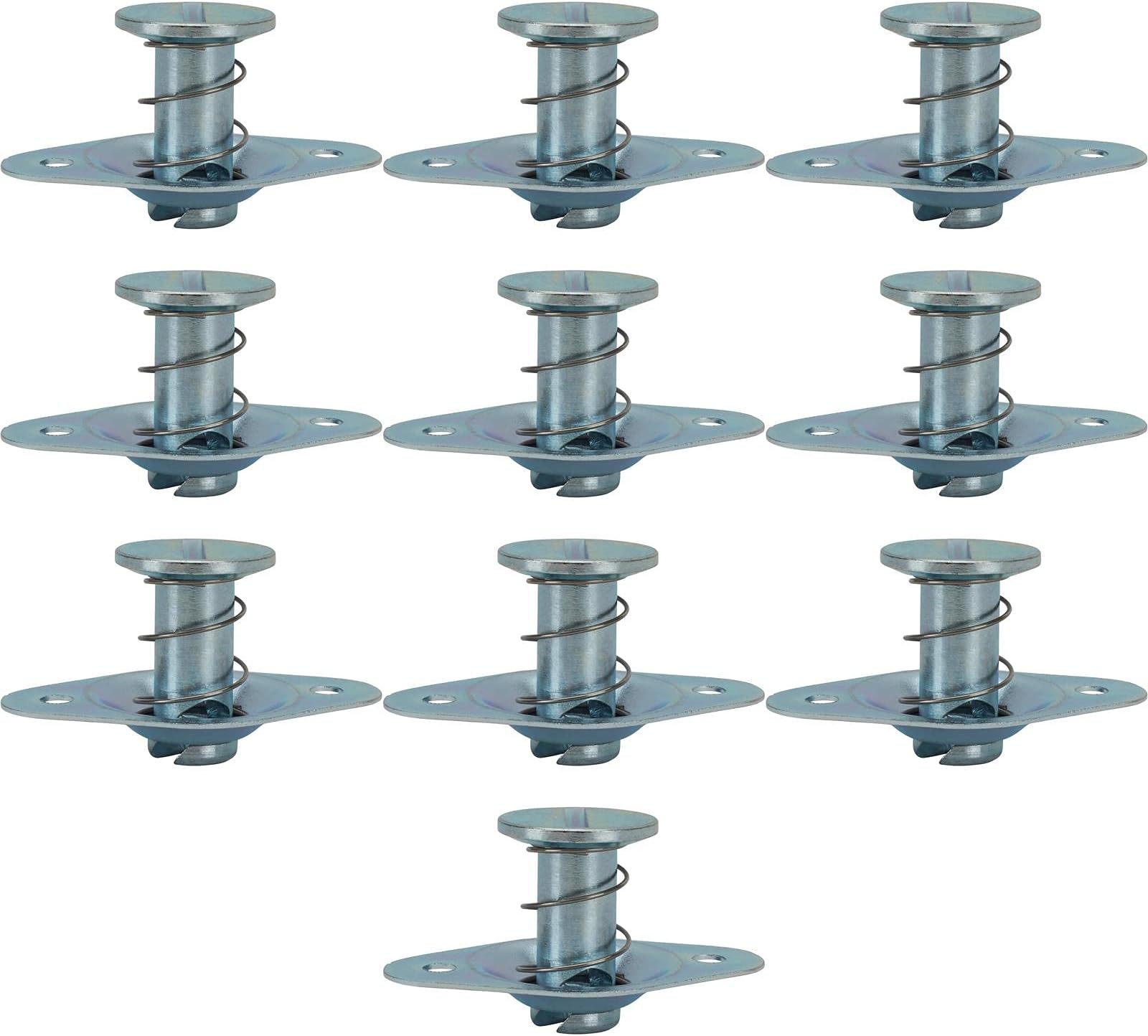 Speedway Motors Self Ejecting Quarter Turn Panel Fasteners, .700 Inch Grip Length with Flush Mount Thumb Tab, Zinc Plated Steel 5/16 Inch Shank Quick Release Fastener Kit, 10 Pack