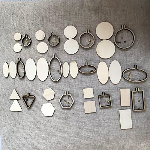 DIY Mini Embroidery Hoop Frame - Miniature Embroidery Hoops - DIY Tiny Hoop Kit - Mini Hoop Frame -DIY Necklace Tiny (12pcs differents Size)