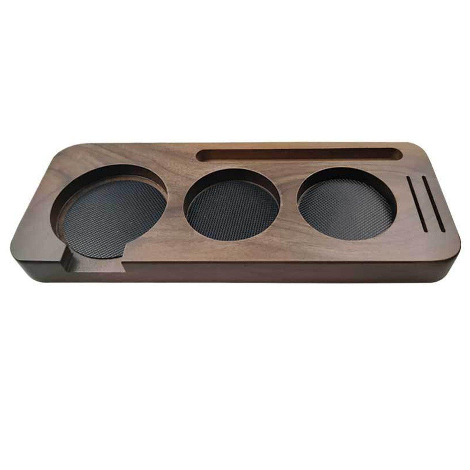 Support en bois de 58 mm pour le tassage du café et rangement d'accessoires