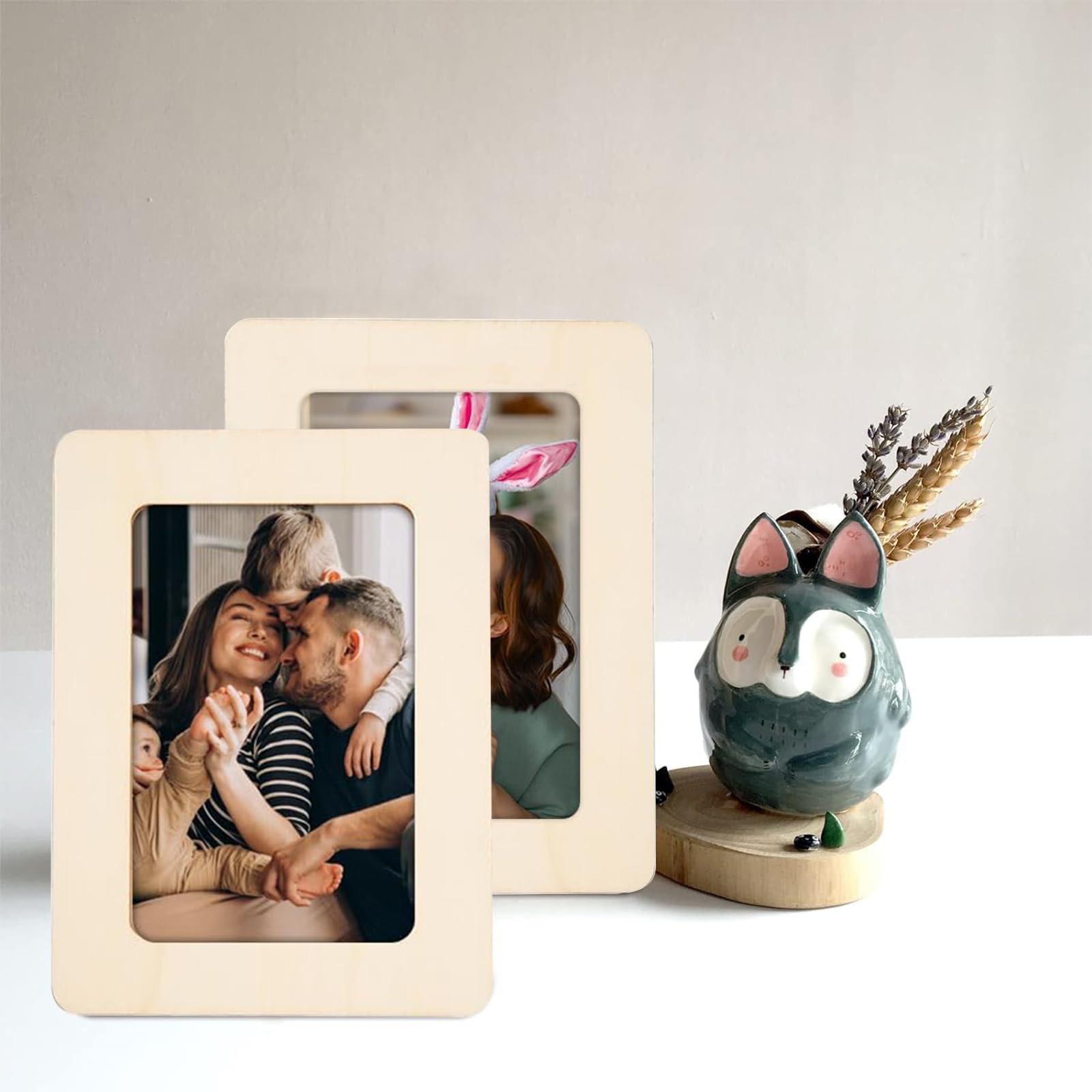 DIY Bilderrahmen Set – 10x Holzrahmen, Mit Glitzersteinen & Aquarellstiften, Für Kinder Ab 3 Jahren