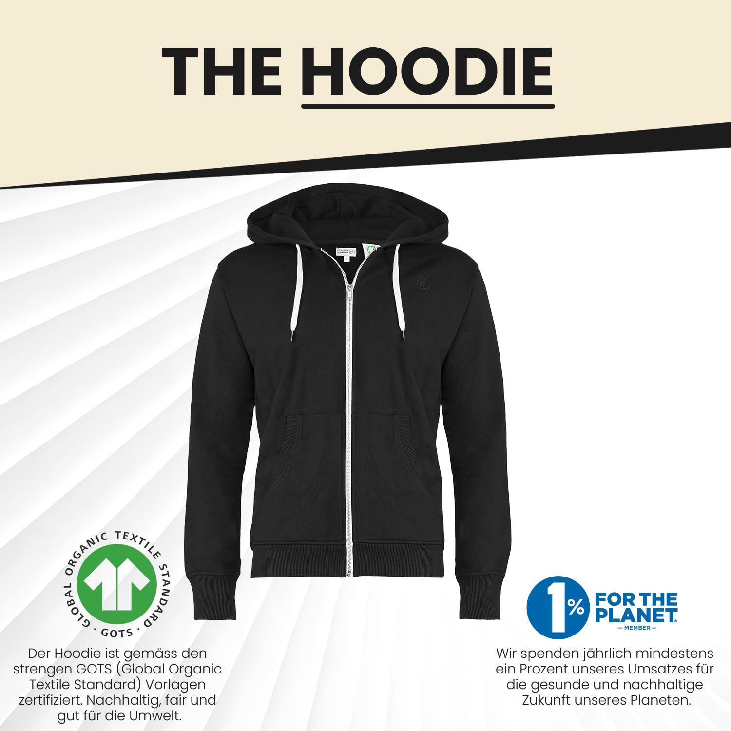 Herren Hoody | Reine Bio Baumwolle | GOTS Zertifiziert
