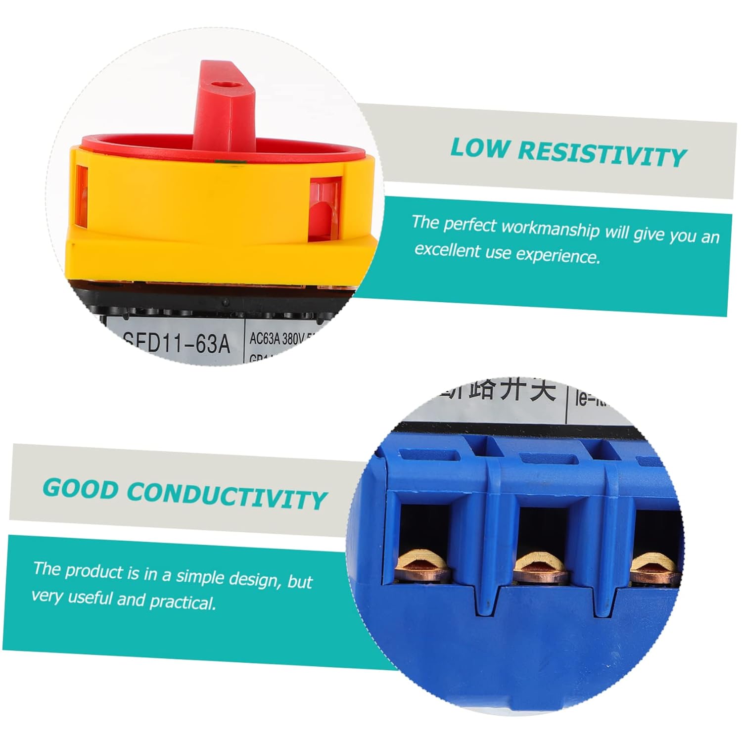 MAGICLULU 3 Rotary Changeover Switch Poles Off with Premium Parts for Reliable Circuit Control