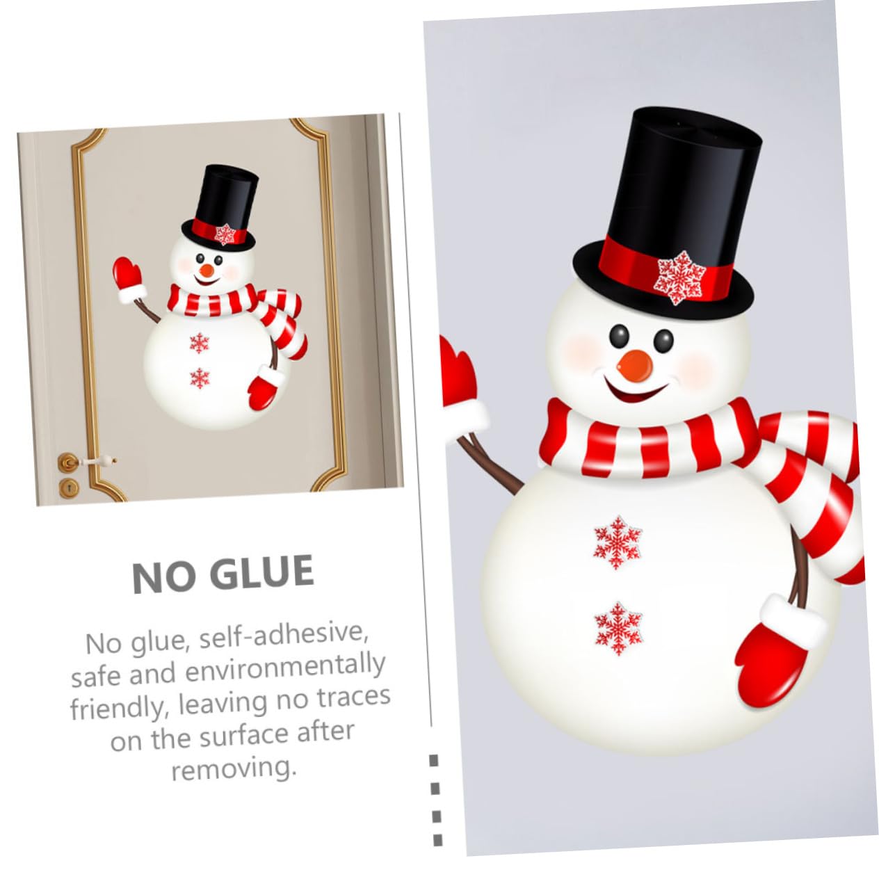 TOPBATHY 6 Blatt Aufkleber Für Weihnachtsfenster Dekorative Aufkleber Selbstklebende Fensteraufkleber Weihnachtszubehör DIY Weihnachtsfensteraufkleber Schneemann Fensteraufkleber