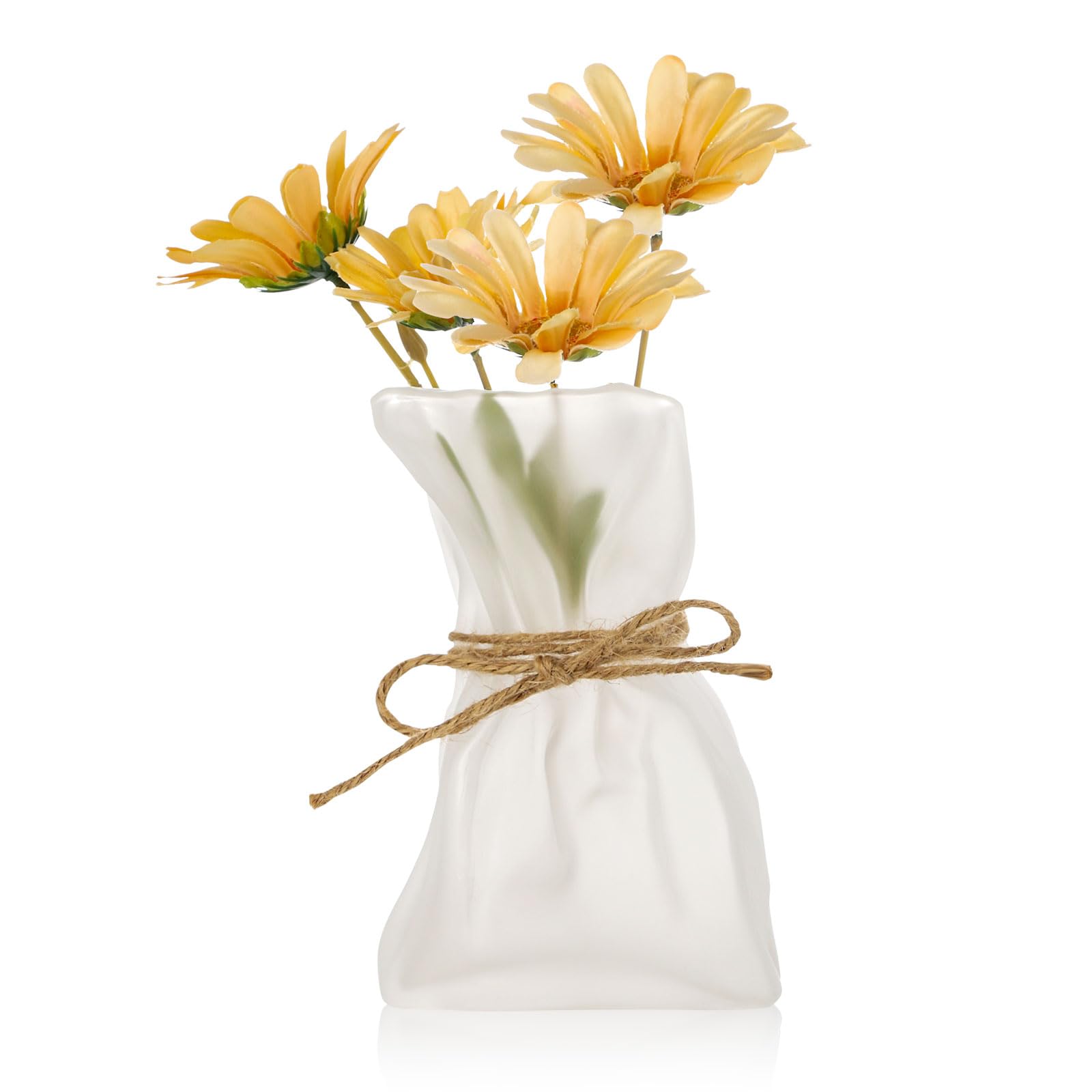 Vase en verre mat WHJY pour fleurs et décoration d'intérieur esthétique
