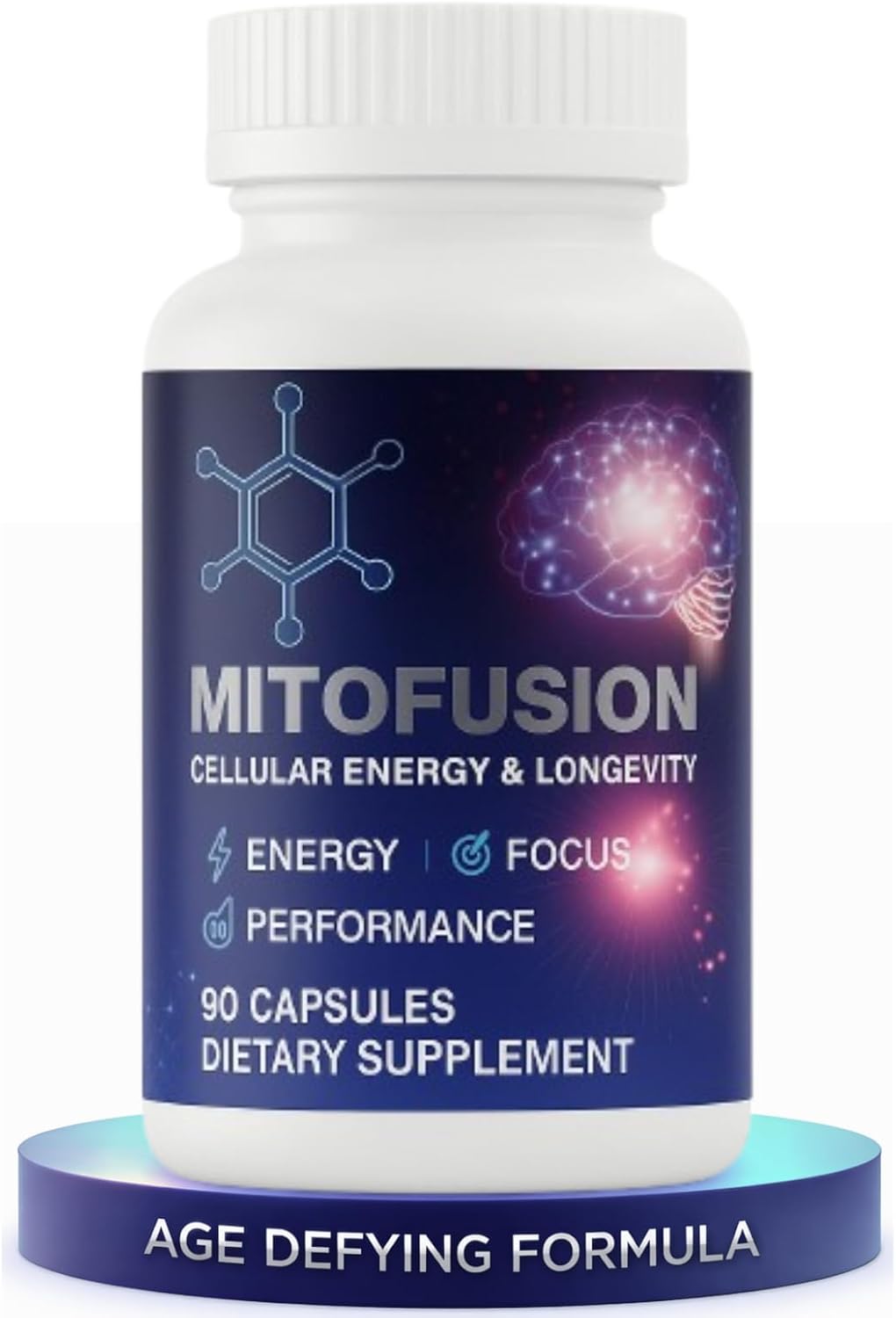 MitoFusion Complete Anti Aging NAD+ and Mitochondria Support Formula with 500mg Nicotinomide Riboside, 250mg Urolithin A, 25mg PQQ, 50mg Apigenin. Energy | Focus | Longevity | Performance | Recovery