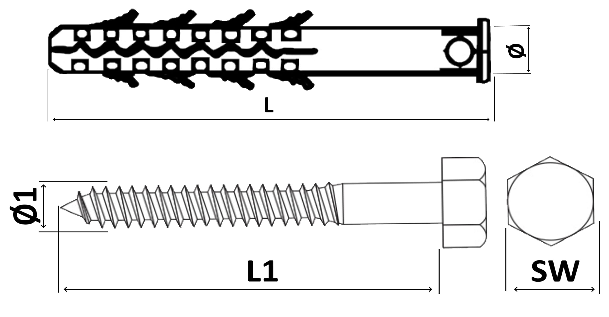 Fischer Constructieplug SXR 10x80 mm met zeskantschroef 4 stuks