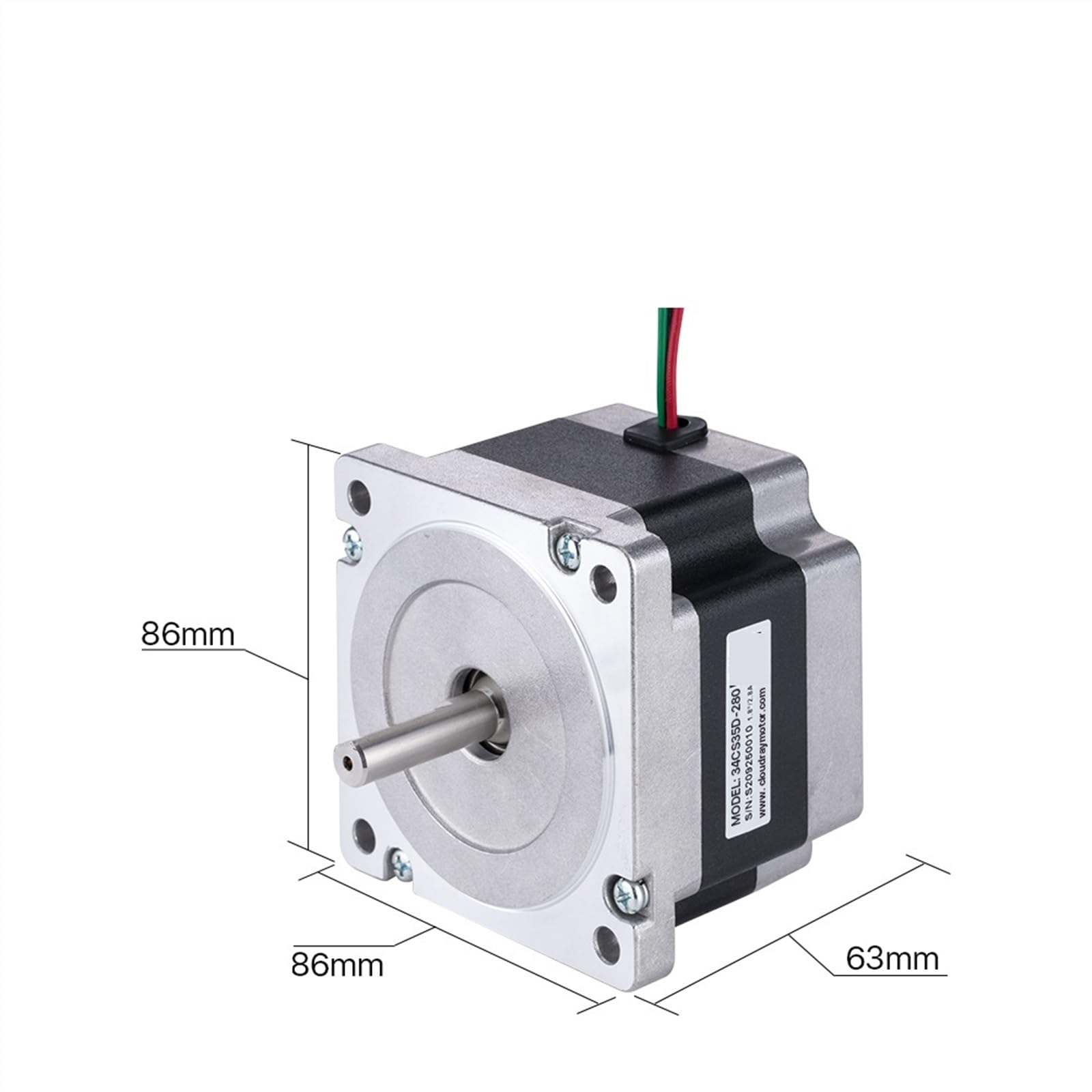 Planetengetriebe Nema 34 Schrittmotor 34CS35D-280 2 Phase 3,5 N. M 2,8 A Schrittmotor 4-adriges Kabel for 3D-Drucker, CNC-Gravierfräsmaschine Schrittmotor