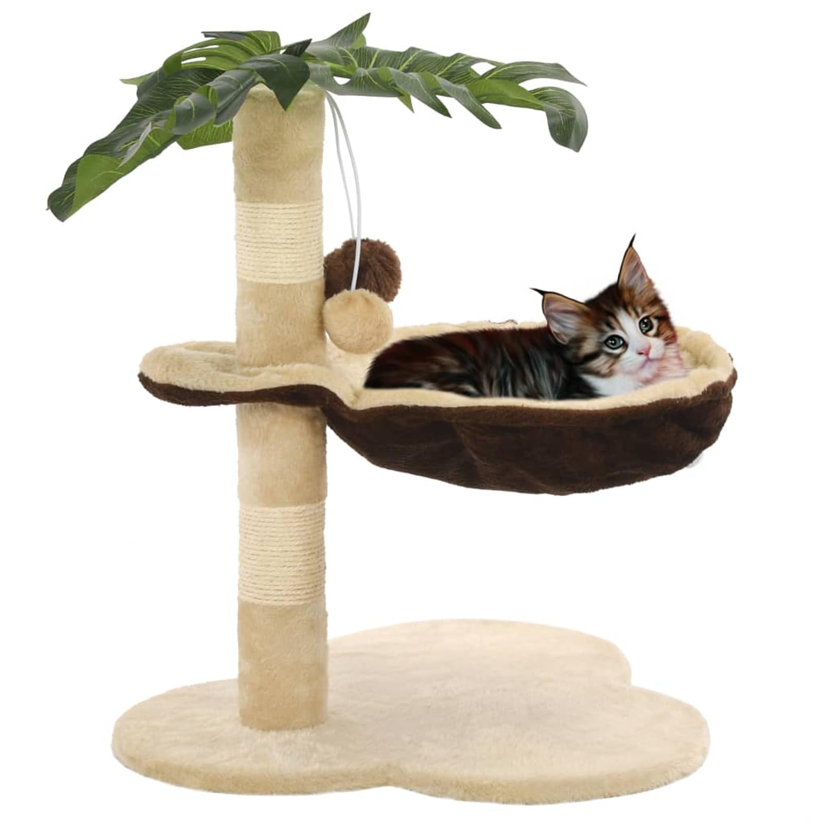 ShGaxin Rascador para Gatos con Poste de sisal 50 cm Beige y marrón, Rascador Gato, Arbol Rascador para Gatos, Gatos Accesorios, Torre Gatos, Arranhador para Gatos, Casa para Gatos