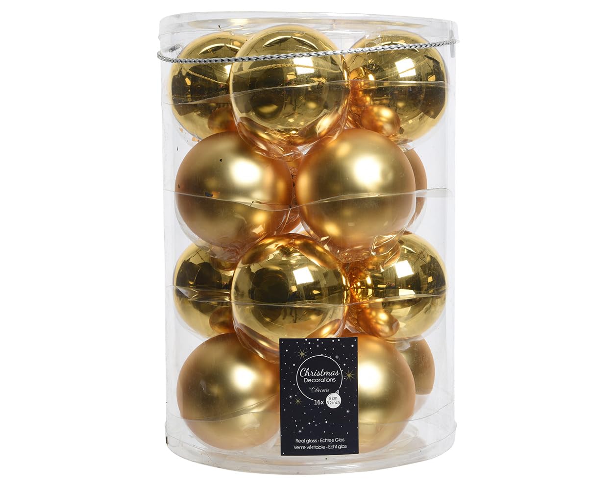 Set 44 Palline Di Natale Per Albero - Colori Rosso, Verde, Oro, Bianco, Rosa, In Plastica Resistente, Decorazioni Feste