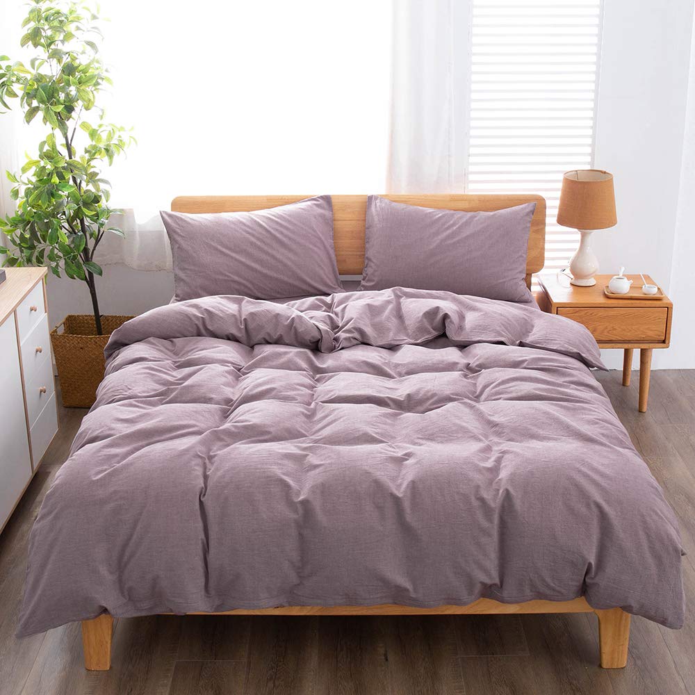 Amazon Mian Yi 掛け布団カバー 3ピース 100 ウォッシュドコットン 掛け布団カバー 掛け布団カバー シンプルな寝具スタイル キング 掛けふとんカバー オンライン通販