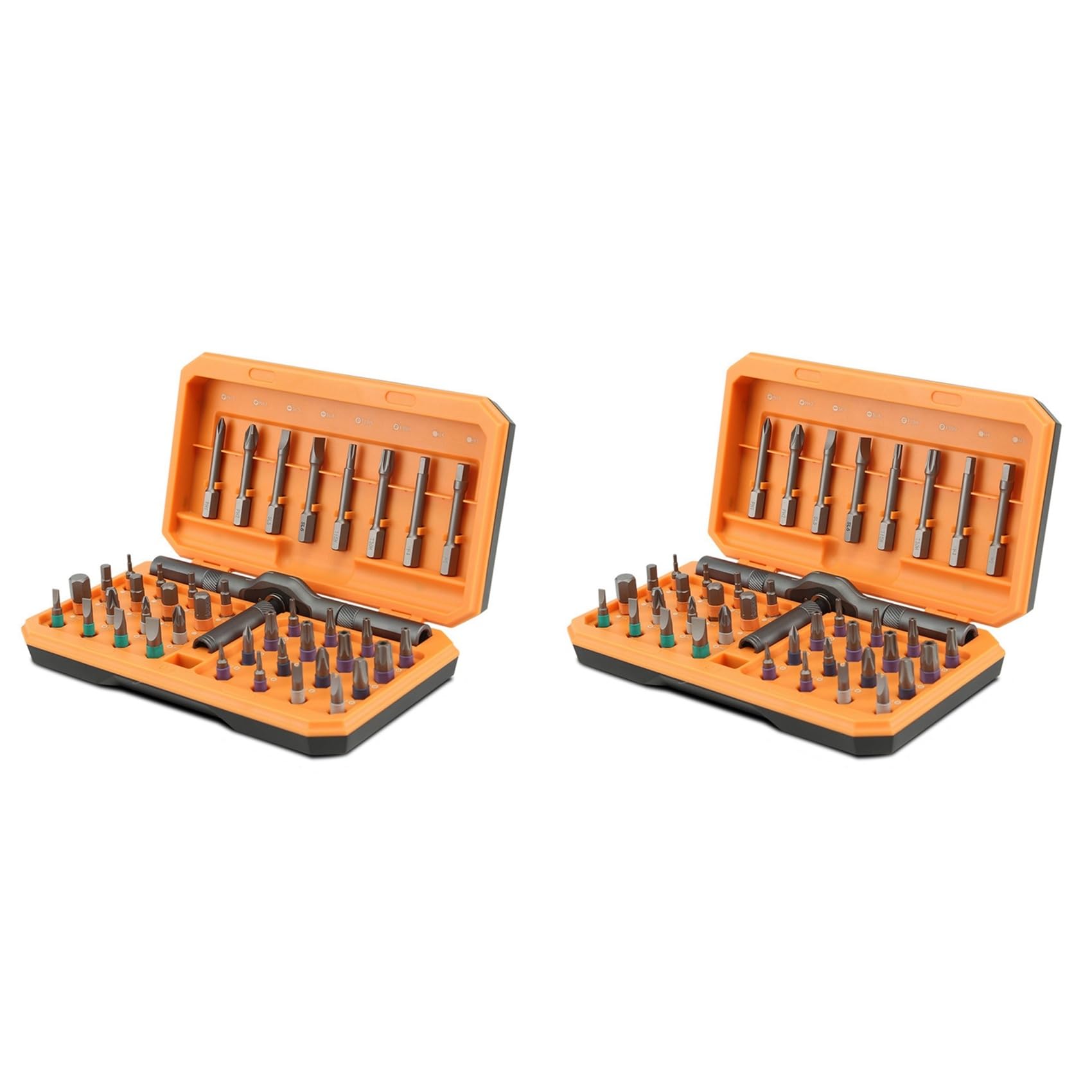 2X Juego Destornilladores Magnéticos 42 en 1, Juego Destornilladores Trinquete para Bricolaje, Juego Destornilladores Magnéticos Múltiples Puntas con Trinquete Desmontable