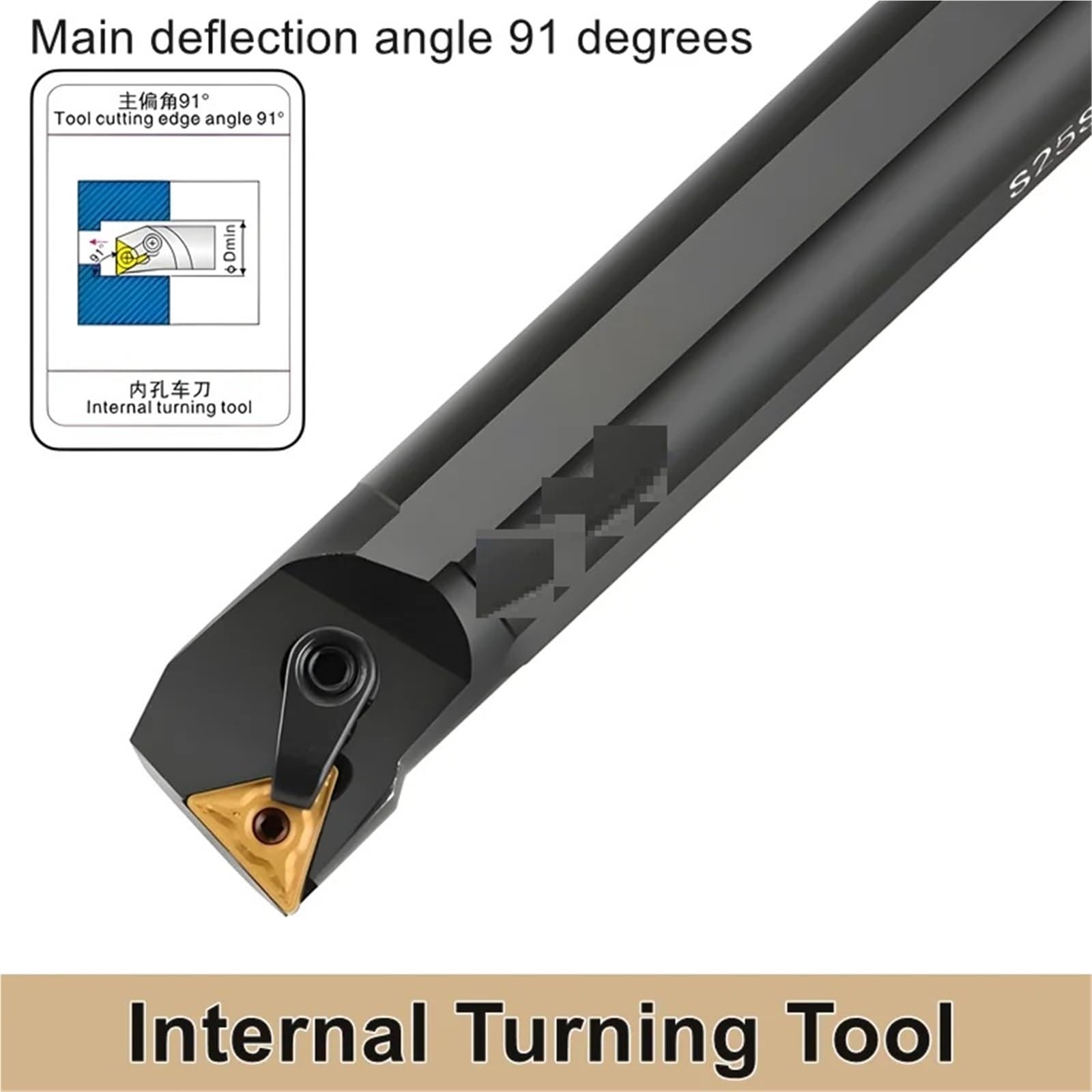 Sin Inserciones MTFNR Portaherramientas De Torneado Interno S16Q- S25S- MTFNR16 MTFNL16 Barra Cortadora Torno Cnc TNMG Insertos(S25S- MTFNR16 (R))