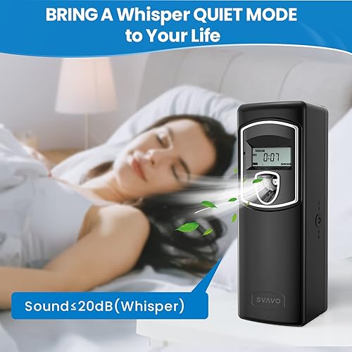 Miniatura 5 de SVAVO - Dispensador automático de fragancia LCD para montaje en paredde pie, ABS, dispensador de ambientador automático programable en aerosol para