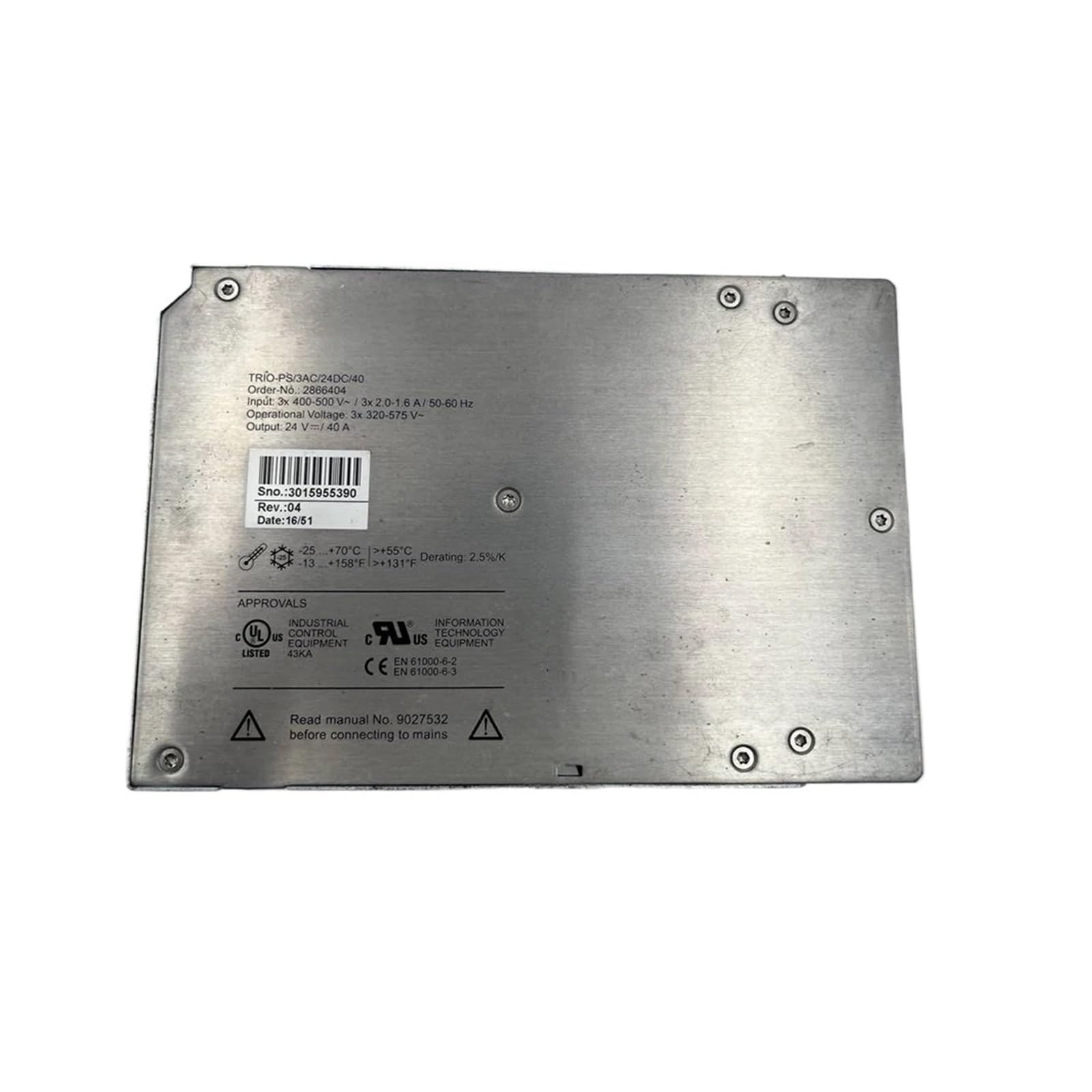 TSCFHGQI 2866404 TRIO-PS/3AC/24DC/40 Power Supply