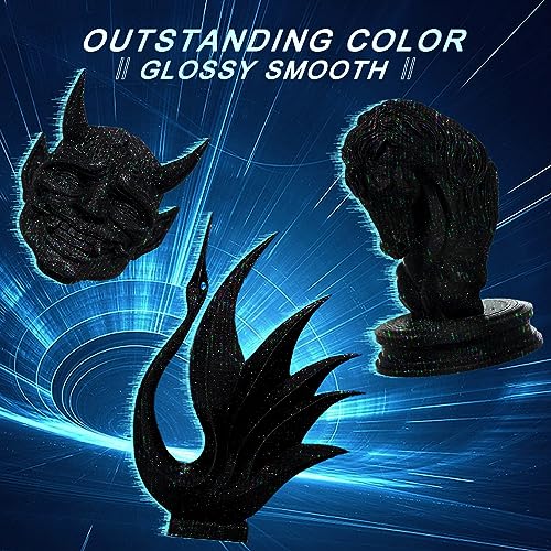 Image of YOUSU 3D Printer Filament PLA Filament 1.75mm Laser Paillette Series-Galaxy Black Filament 1kg(2.2lbs).