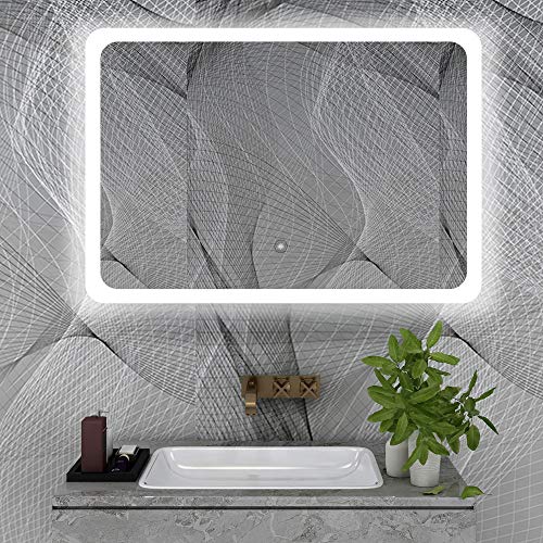 Vanity Art 47" x 28" Large Rectangular Frameless LED Lighted Bathroom Wall Mounted