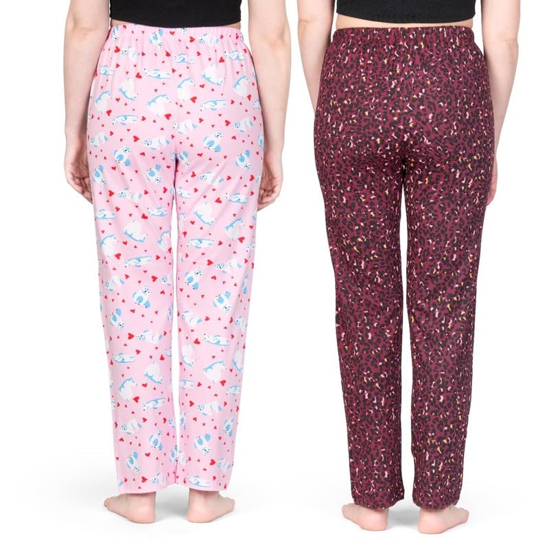 Image of Real Basics Womens Cotton All Over Print Pyjamas (Set of 2)