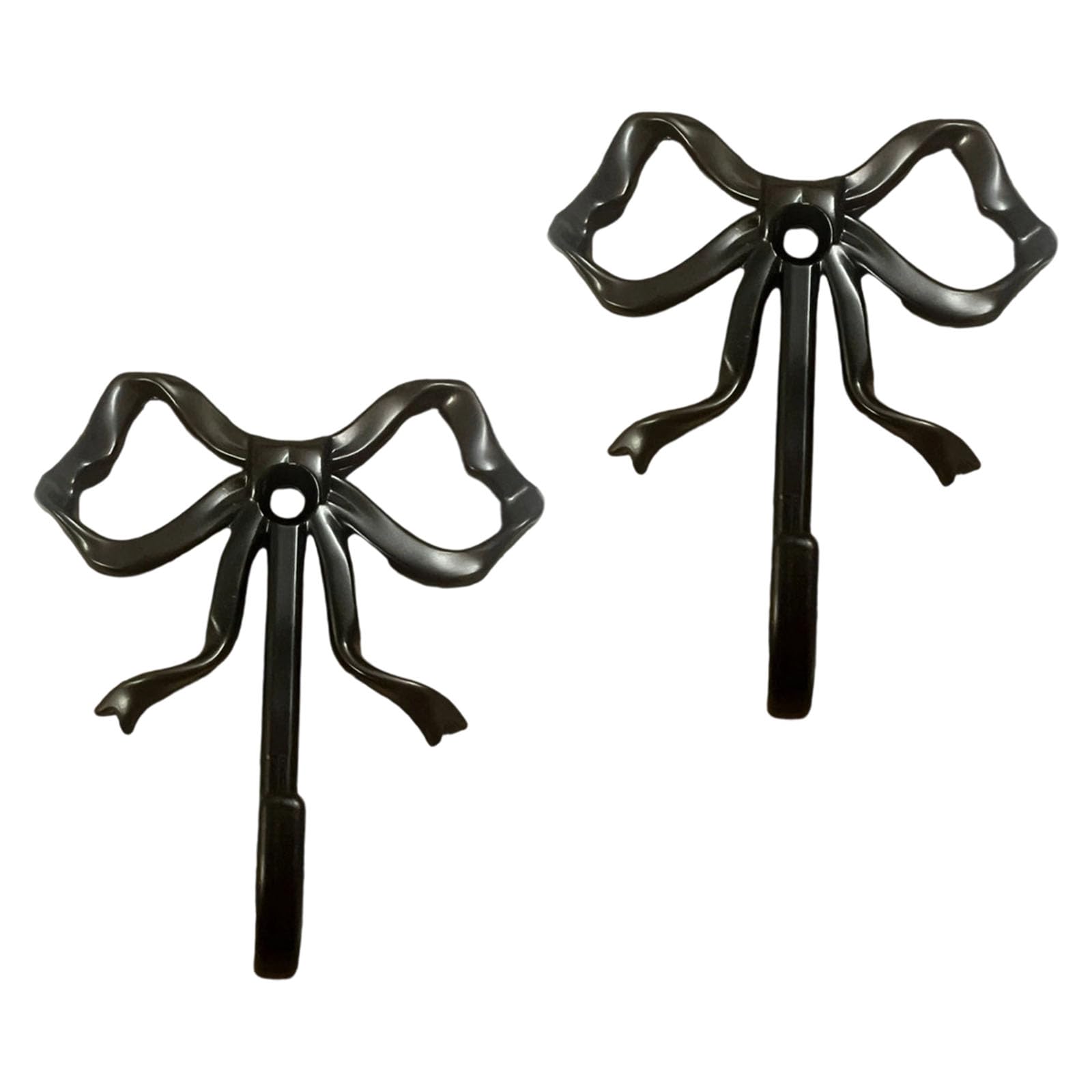 Carotoe Black Duty Zincs Alloys Wall Mounted Bows Hook Multipurpose Hanging Solution For Saving Spaces Metal Bows Hook