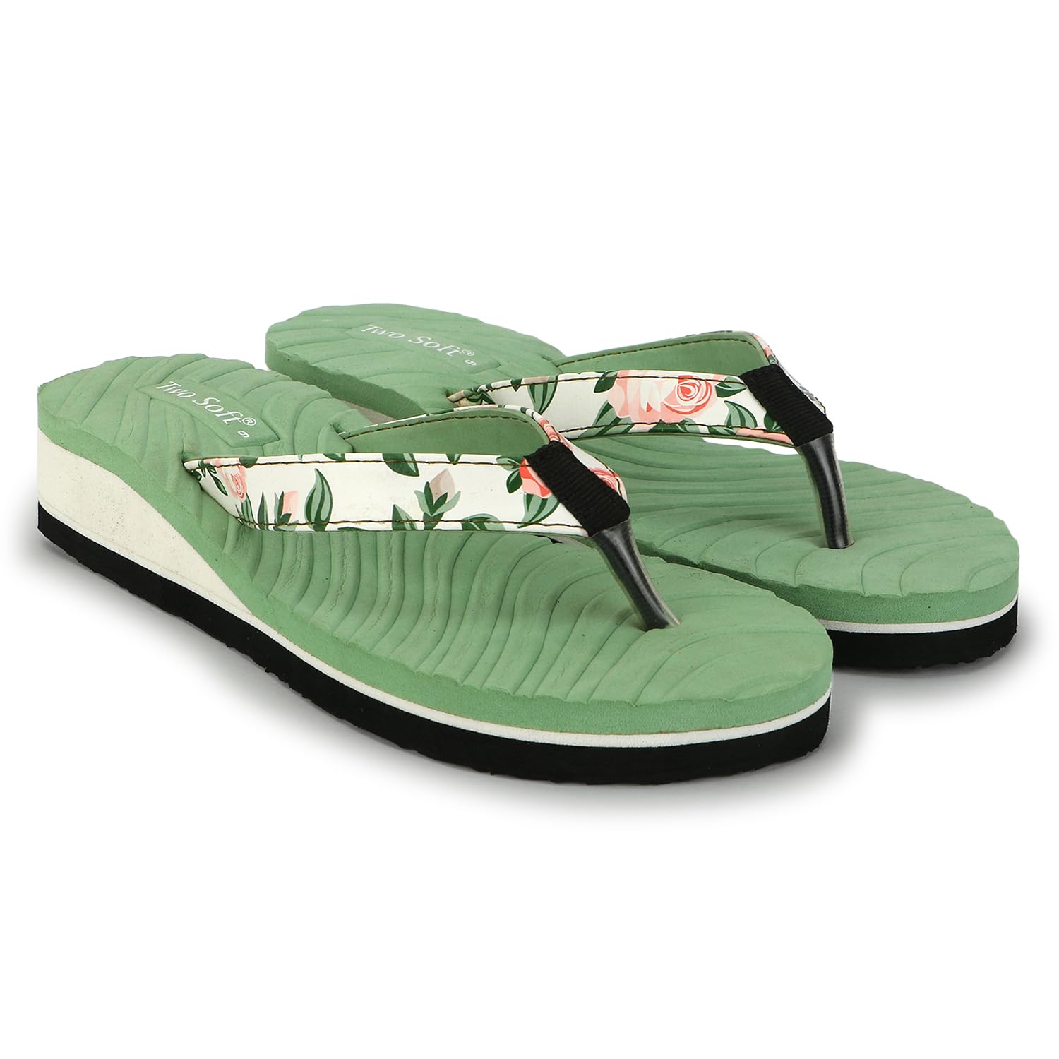 Women Slipper Stylish Comfortable Lightweight Soft Flaxsible Casual Flip Flop/Girls Fancy Chappal_003-PGRN_8, Green-image-28