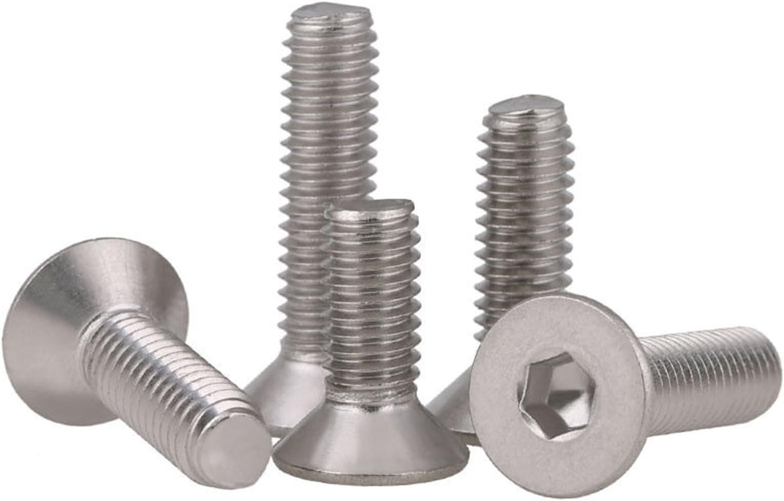 Rely®⇒VP INDUSTRIES (Pcs-30) M6x20 mm CSK Allen Head Screw Stainless Steel | Countersunk Allen Head Bolt with Allen Key 1 pc Free | Allen Key CSK Head Machine Screws