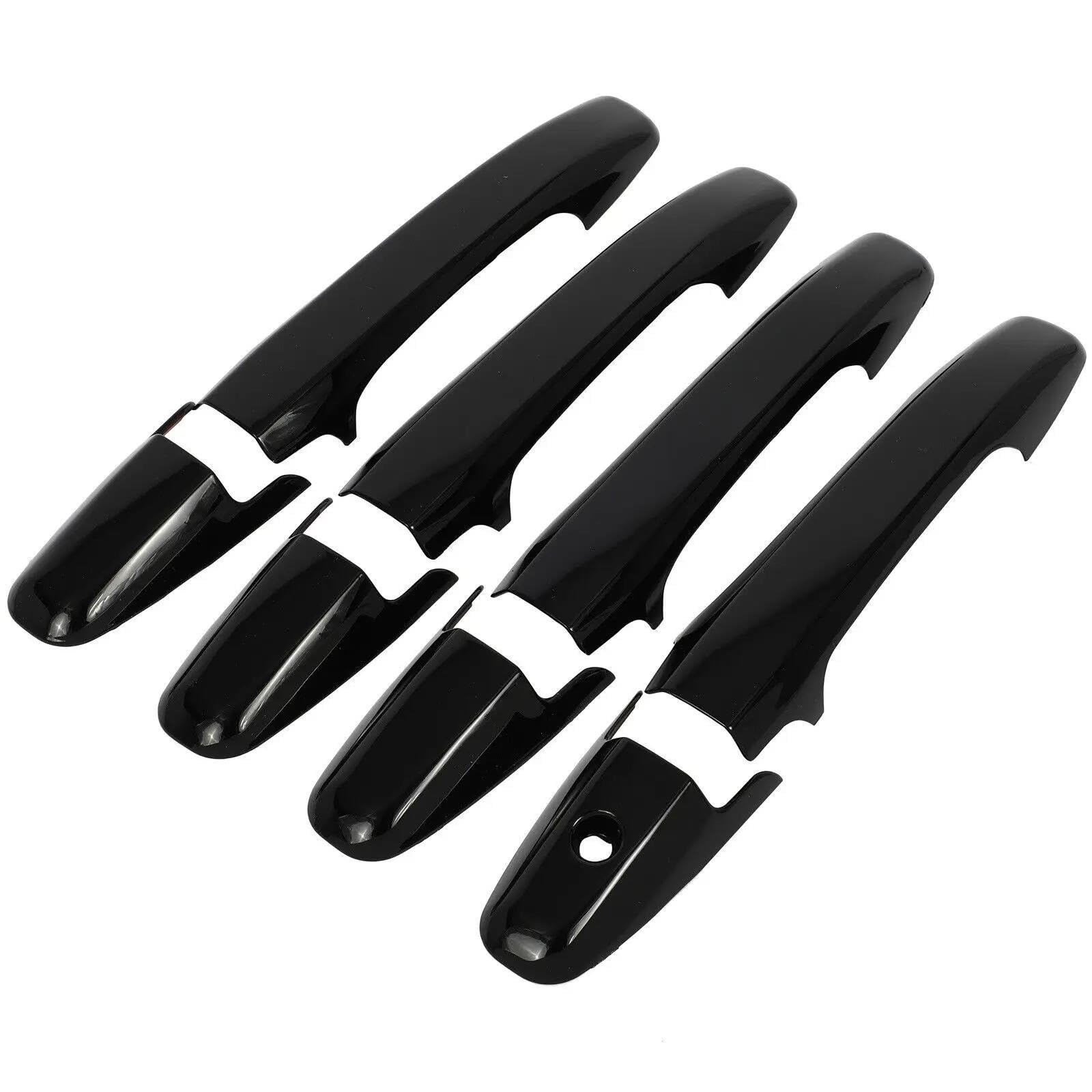 Yytemd Gloss Black Exterior Door Handle Cover Moulding Trim Car Accessories For Civic 8Th 2006-2011 Chrome(Gloss Black)