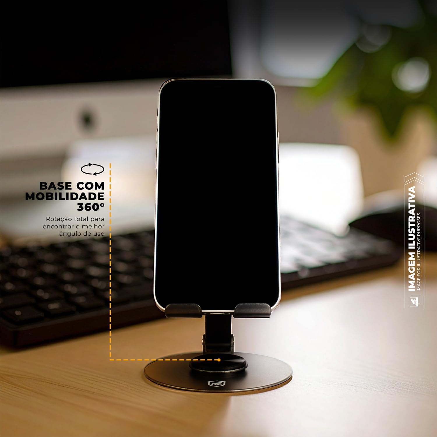 Gshield Suporte Discovery de Mesa, Metálico com Rotação 360º Ajustável e Dobrável para (Celular)
