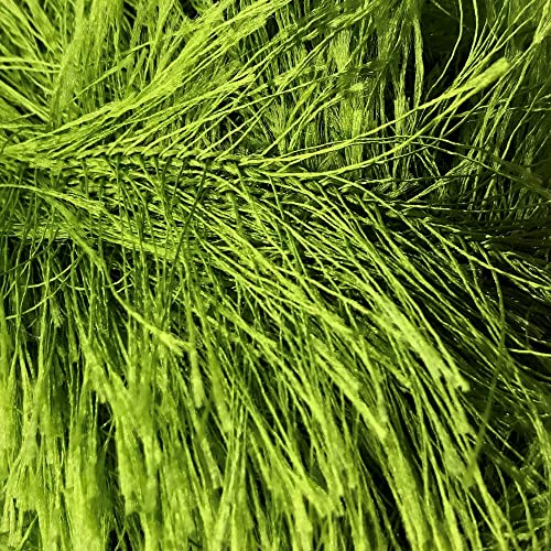 Buvemu Eyelash Fun Fur Yarn 100 Gram (3.53 Ounces) 175 Yards (160 Meters) (Green) #TOP1