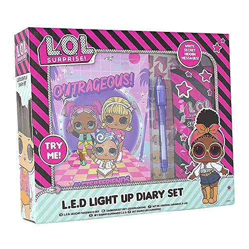 OnlineStreet Secret Diary Ensemble de papeterie lumineux pour filles – Journal intime, agenda à paillettes et agenda avec accessoires pour filles, pour l'art et l'artisanat