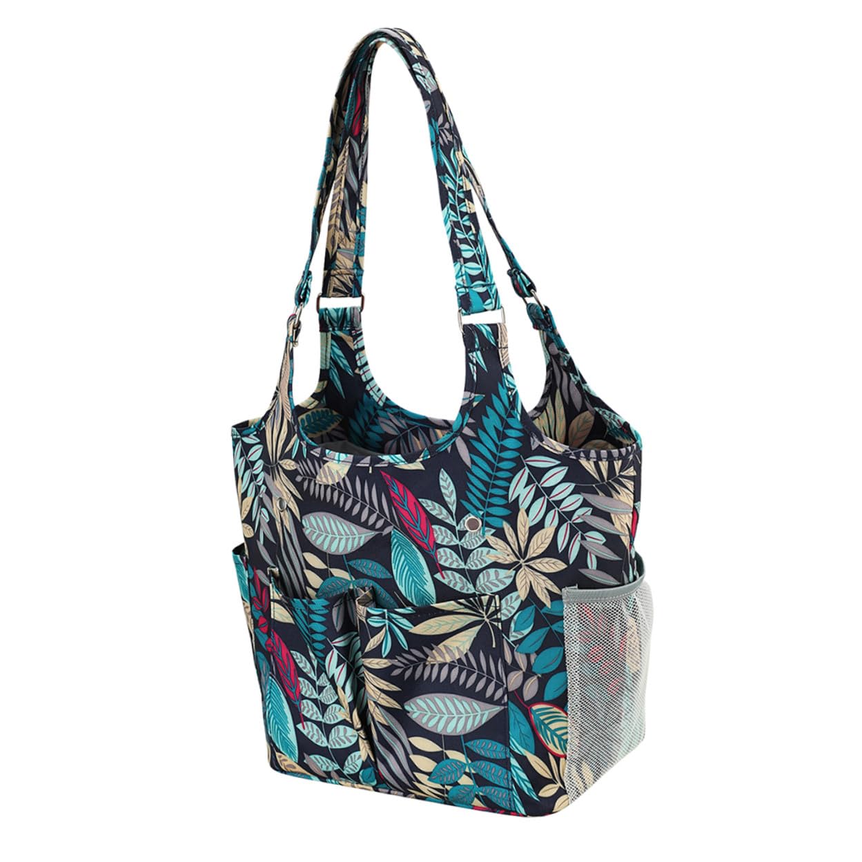 Bolsa de Almacenamiento para Tejer y Organizador de Hilo de Lana Múltiples Bolsillos, Azul, Resistente 600d Oxford, para Manualidades y Costura, Portátil y Duradera, Adecuado