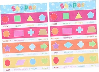 STOBOK 1 Set/2pcs Shape Learning Poster Toodler Toys Tool Toys Cartoon Posters Early Education Shape Poster Motor Skill Toy Early Education Posters Non-woven Fabric Colorful Puzzle Child