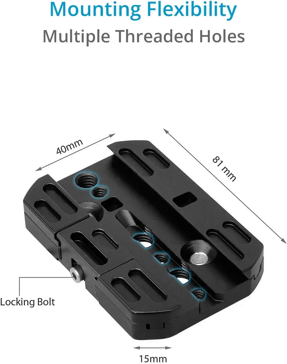 PROAIM High-Grade Mitchell Mount for M/MX | Includes Collar and Castle Nut | Aluminium Quick Release Plate with Wide Range of Mounting and Quick Swapping Option (RN-188-00)