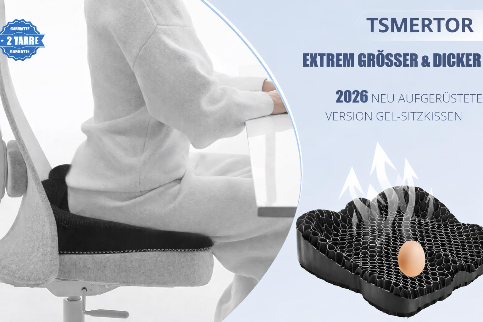 Cojín de gel para asiento de gel, ortopédico, ergonómico, para coxis y coxis
