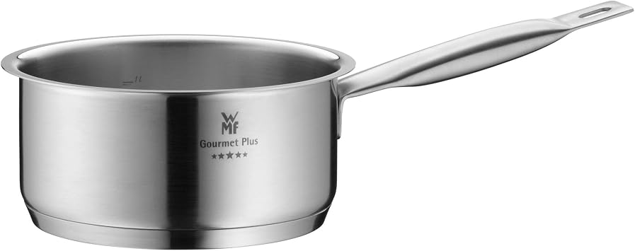 WMF Pot Set 5-Piece Gourmet Plus Inside Scale Steam Vent Hollow Handles Metal Lid Cromargan® Stainless Steel Suitable for Induction Hobs Dishwasher-Safe