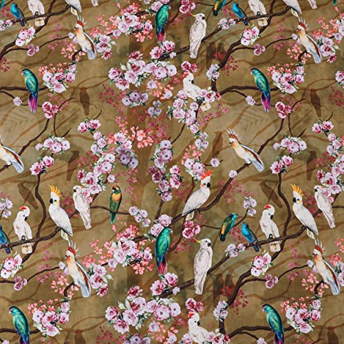 Nappe rectangulaire imperméable oiseaux dorés 230x140 cm - 5