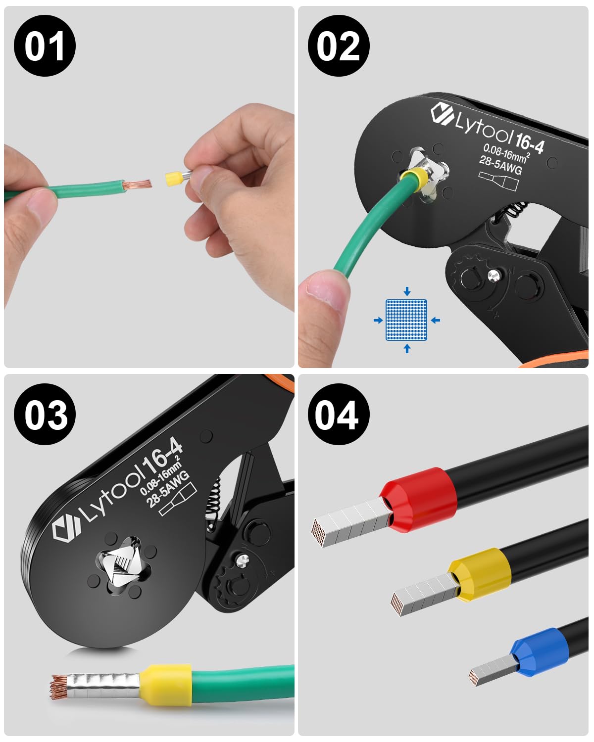 Crimpadora Lytool Terminal 0.08-16mm² Alicates para Crimpar