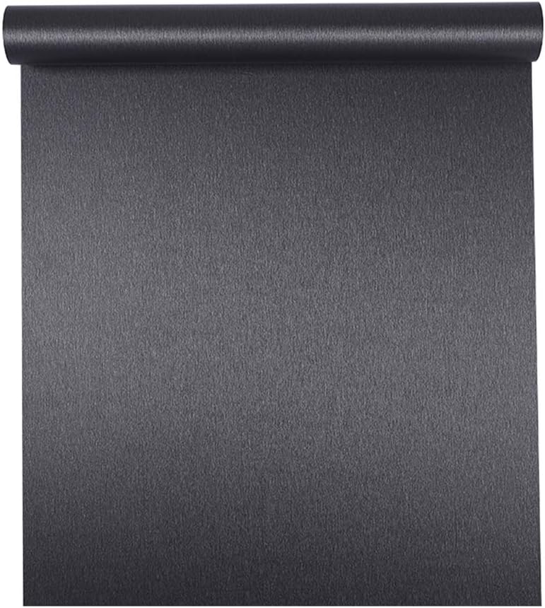 Self Adhsesive Vinyl Film Brushed Metal Stainless Steel Contact Paper for Dishwasher Fridge Refrigerator Stove Appliances Kitchen Cabinets Countertops Walls Backplash 15.7x117 Inches (Dark Grey)