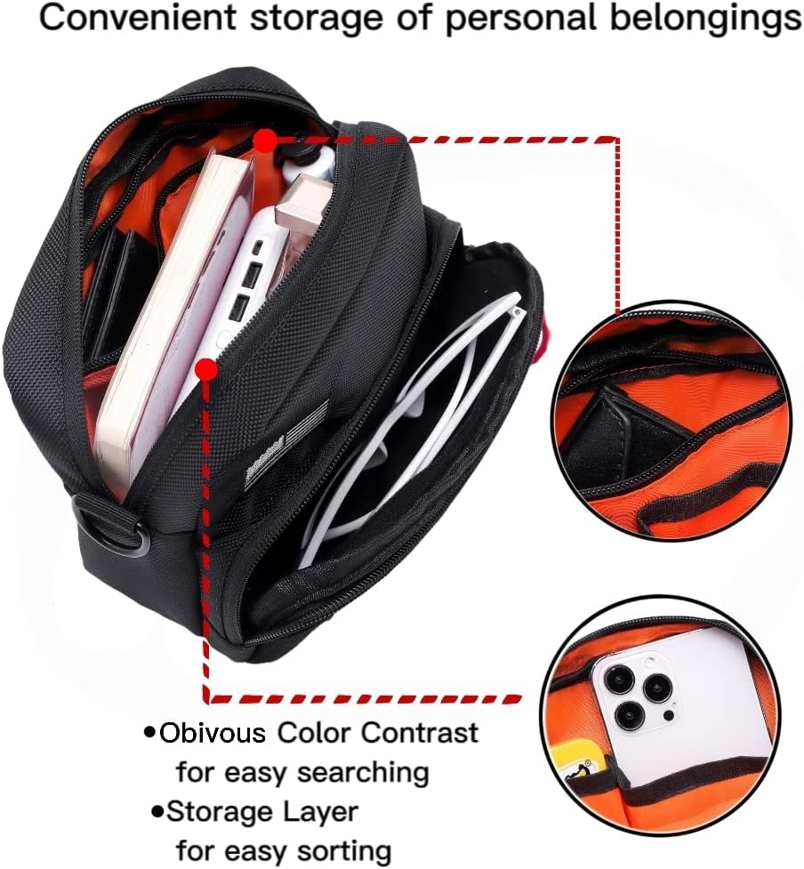 Universal Motorcycle Bag - American Flag Tool Bag, Harley Softail Dyna Sportster Accessory, Black Sissy Bar Front Storage